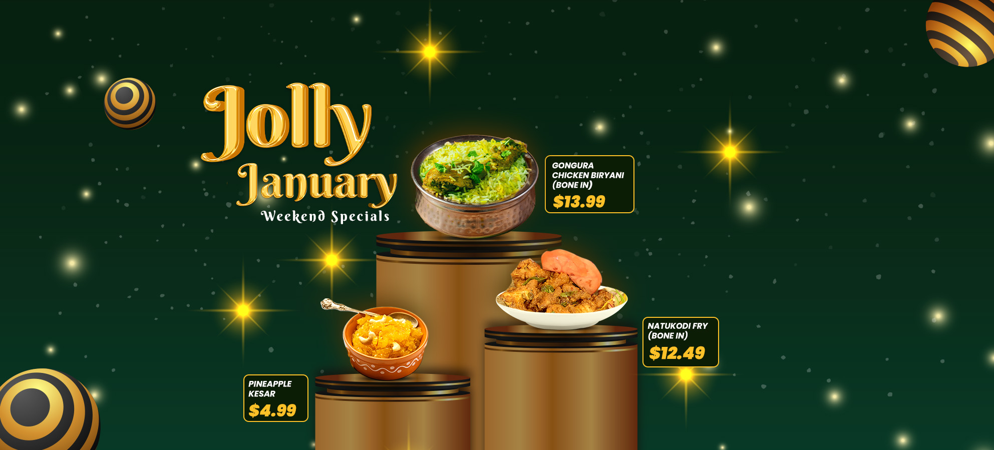 Jolly January Weekend Specials
