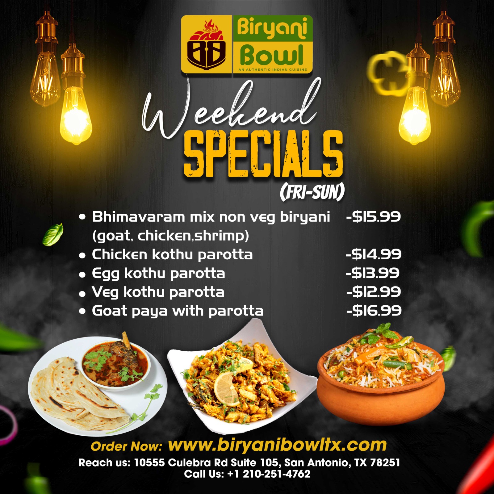 WEEKEND SPECIALS