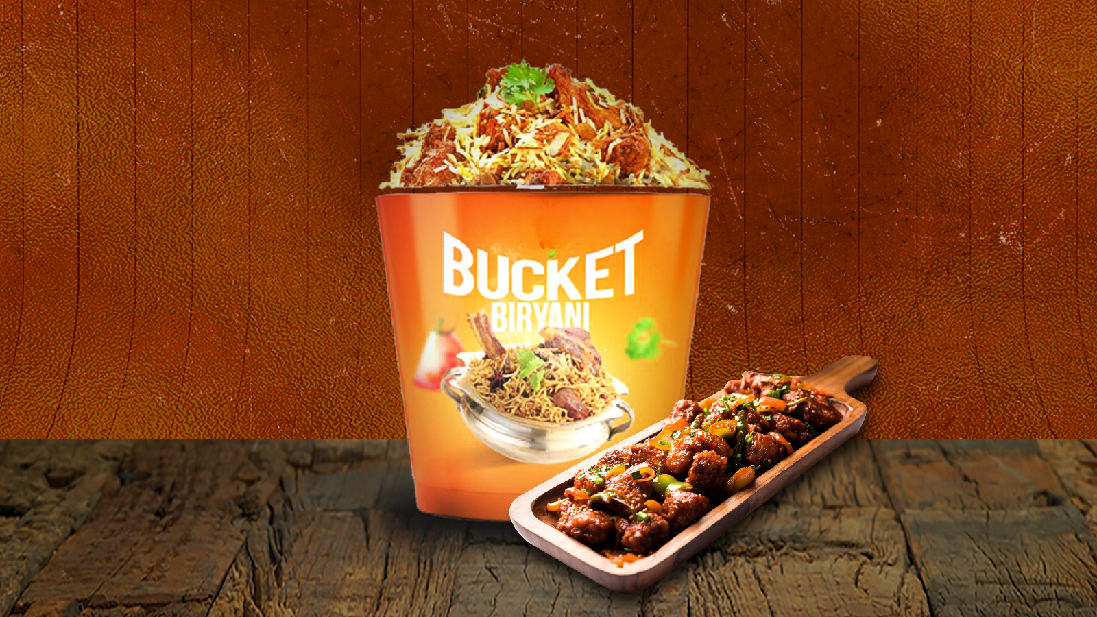 Bucket Biryani Combo Comes With 1 Appetizer