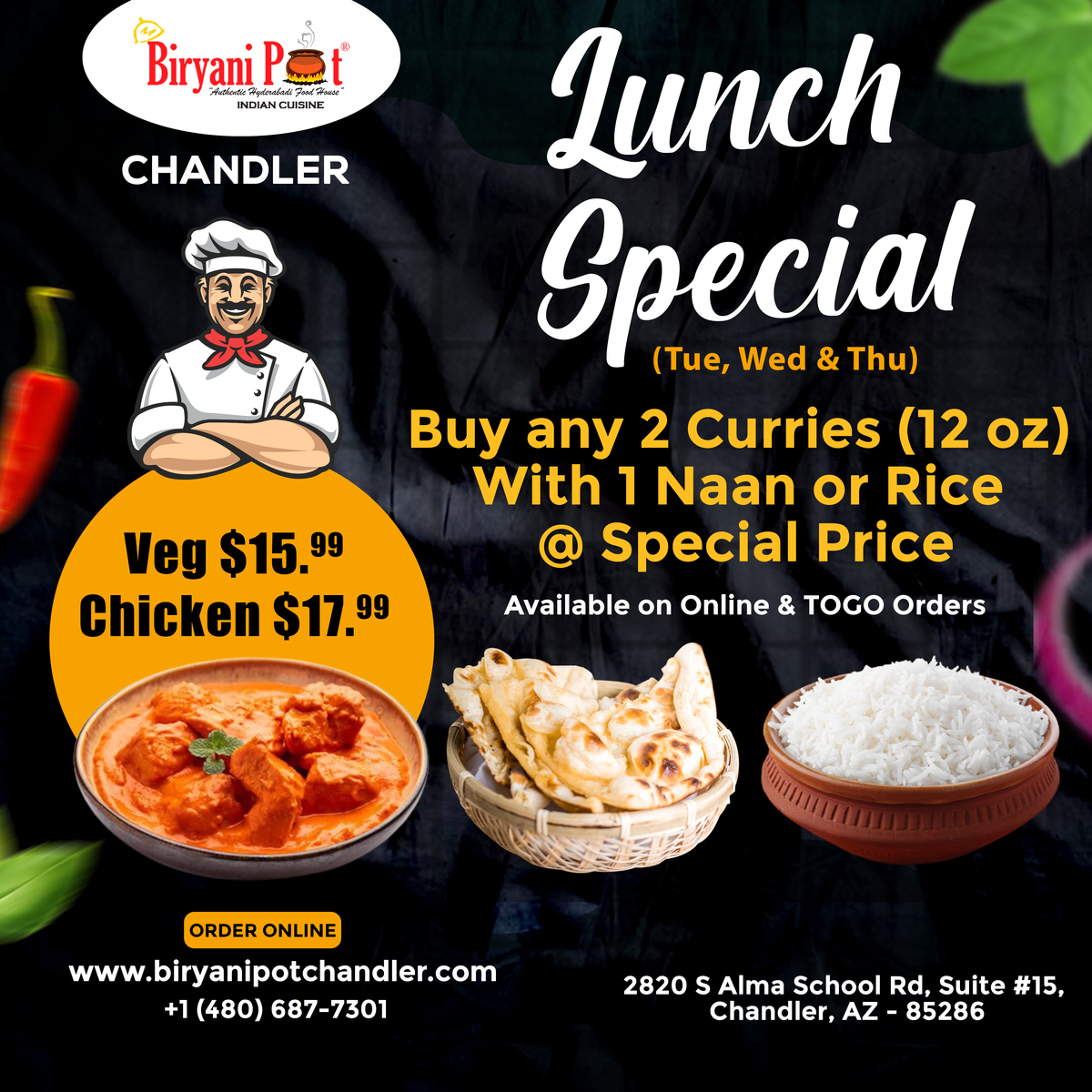 Lunch Special (Tue, Wed & Thu)