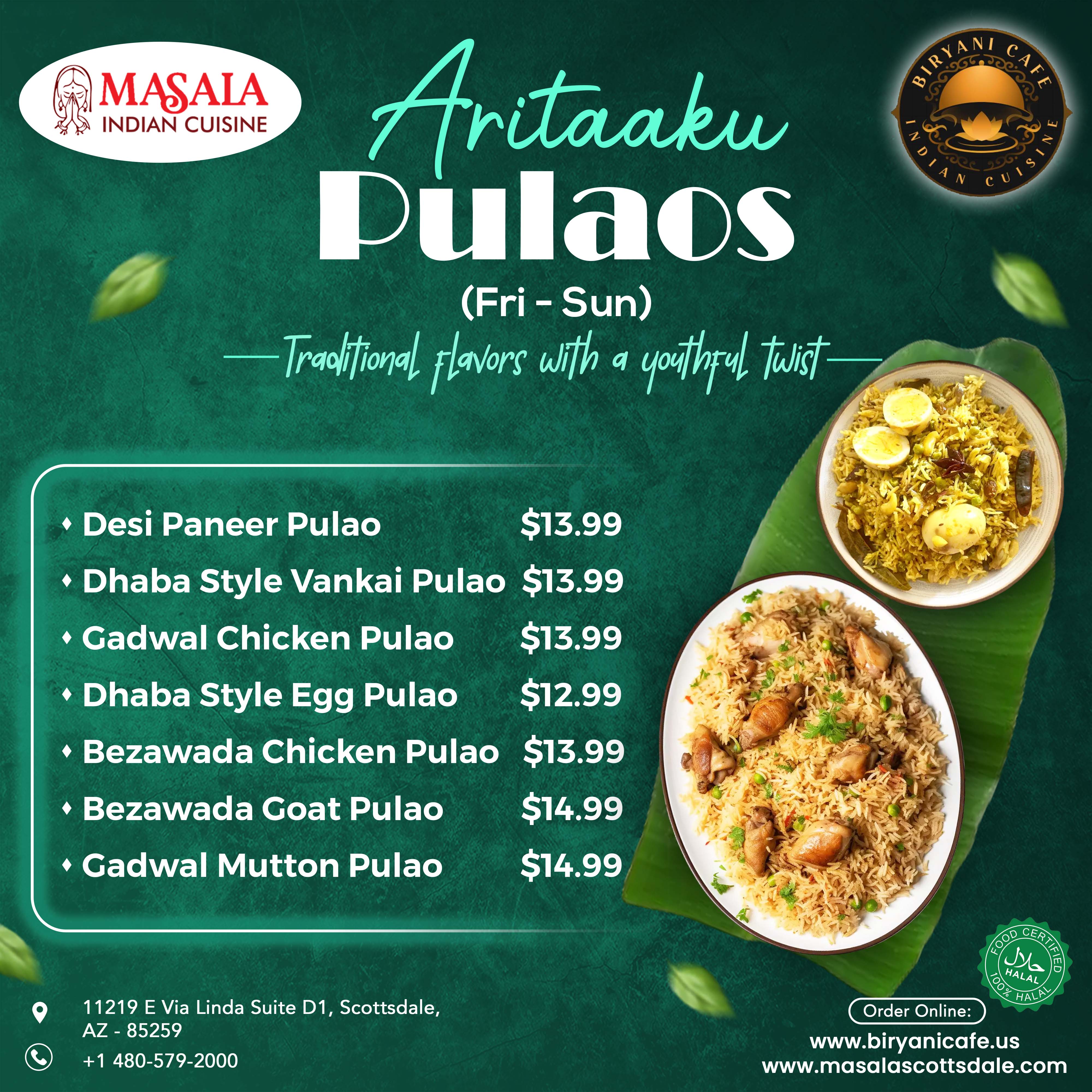 Aritaaku Pulaos (Fri - Sun)