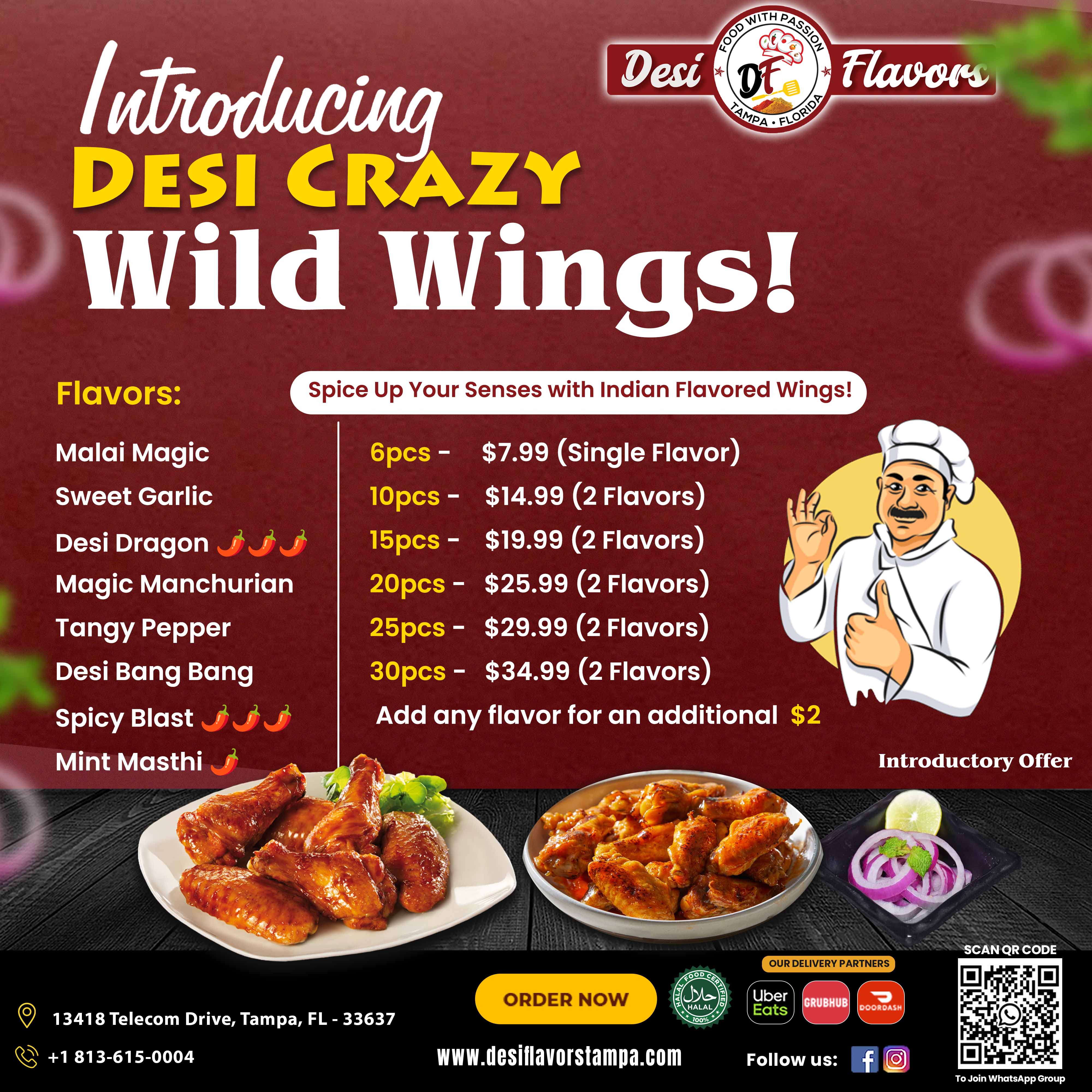 Introducing Desi Crazy Wild Wings! 