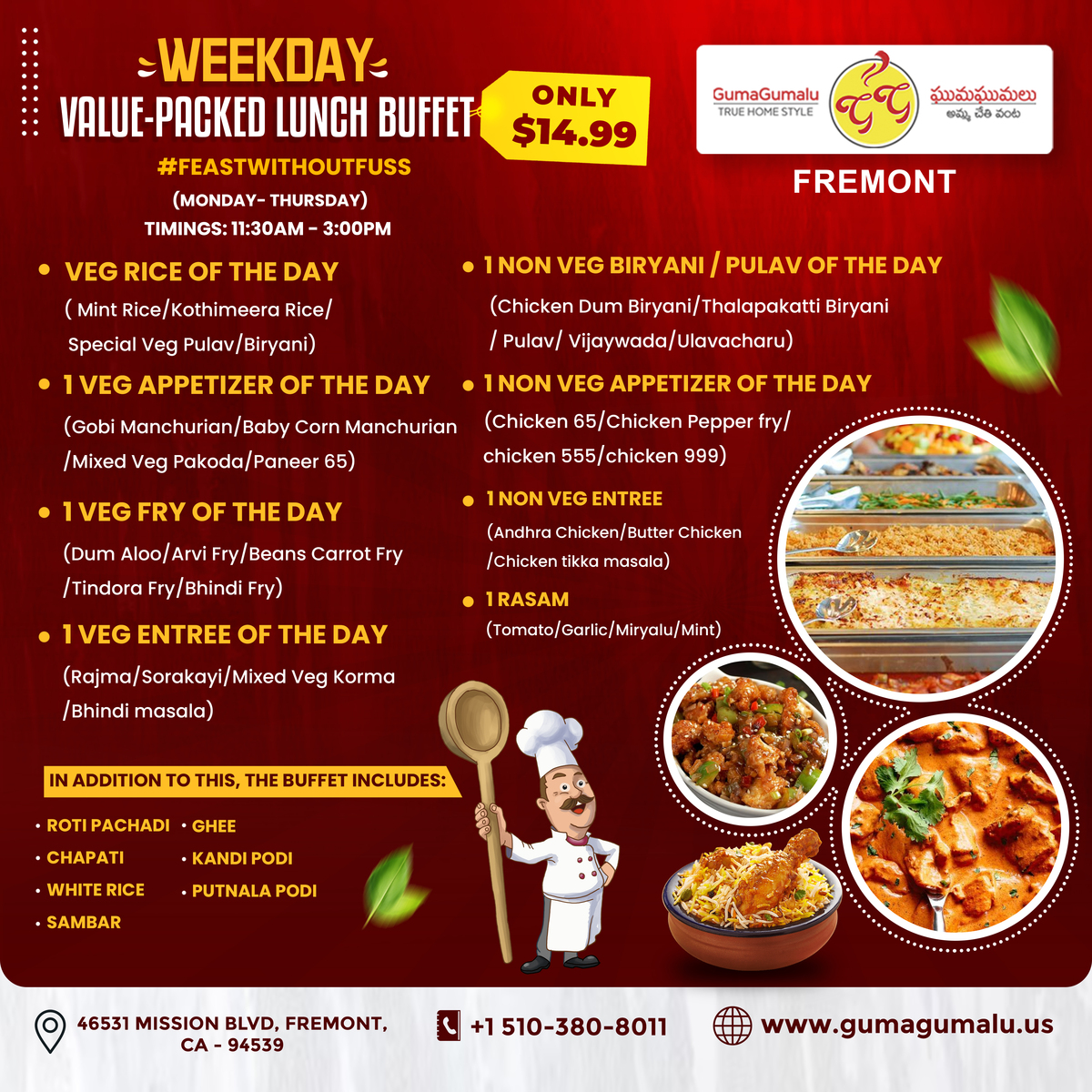 Weekday Value-Packed Lunch Buffet 