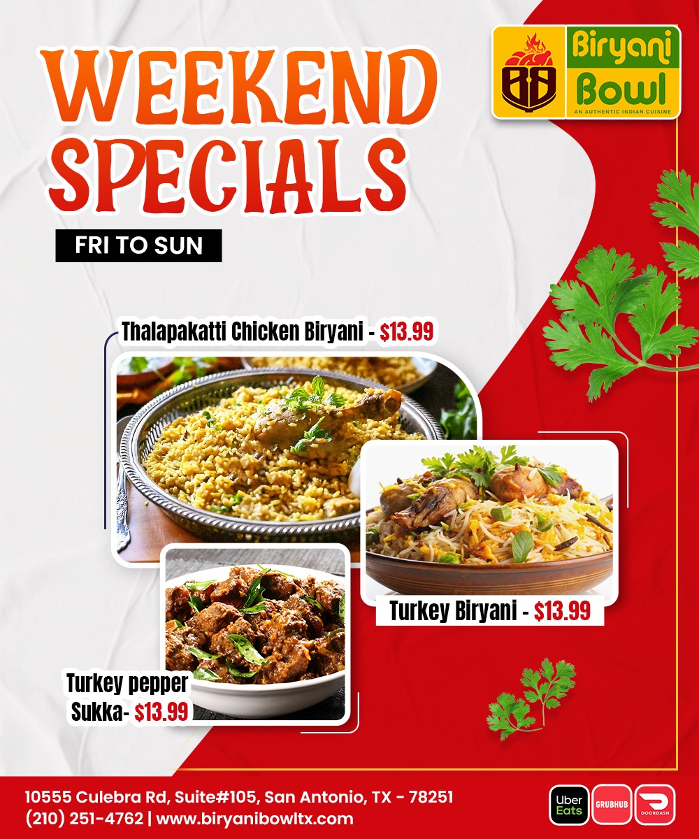 Weekend Specials(Fri-Sun)