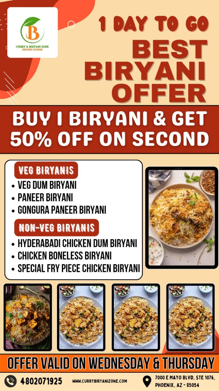 Buy One Biryani & Get one 50% off