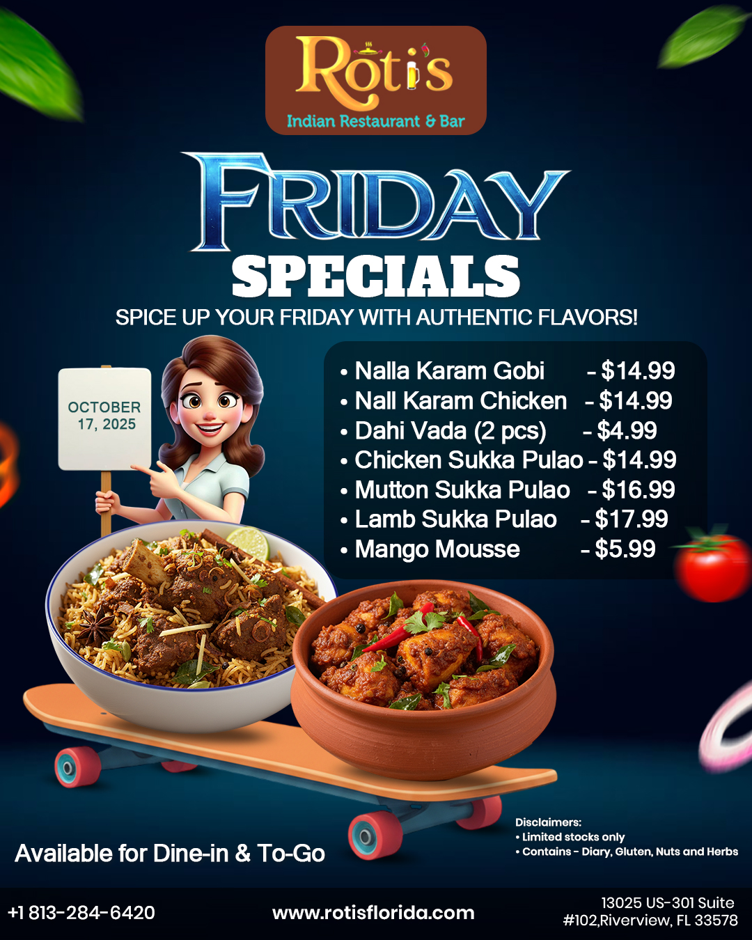 Friday Specials - Oct 17th