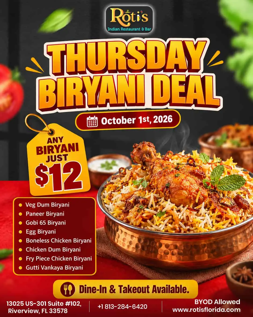 Thursday Biryani Offer!