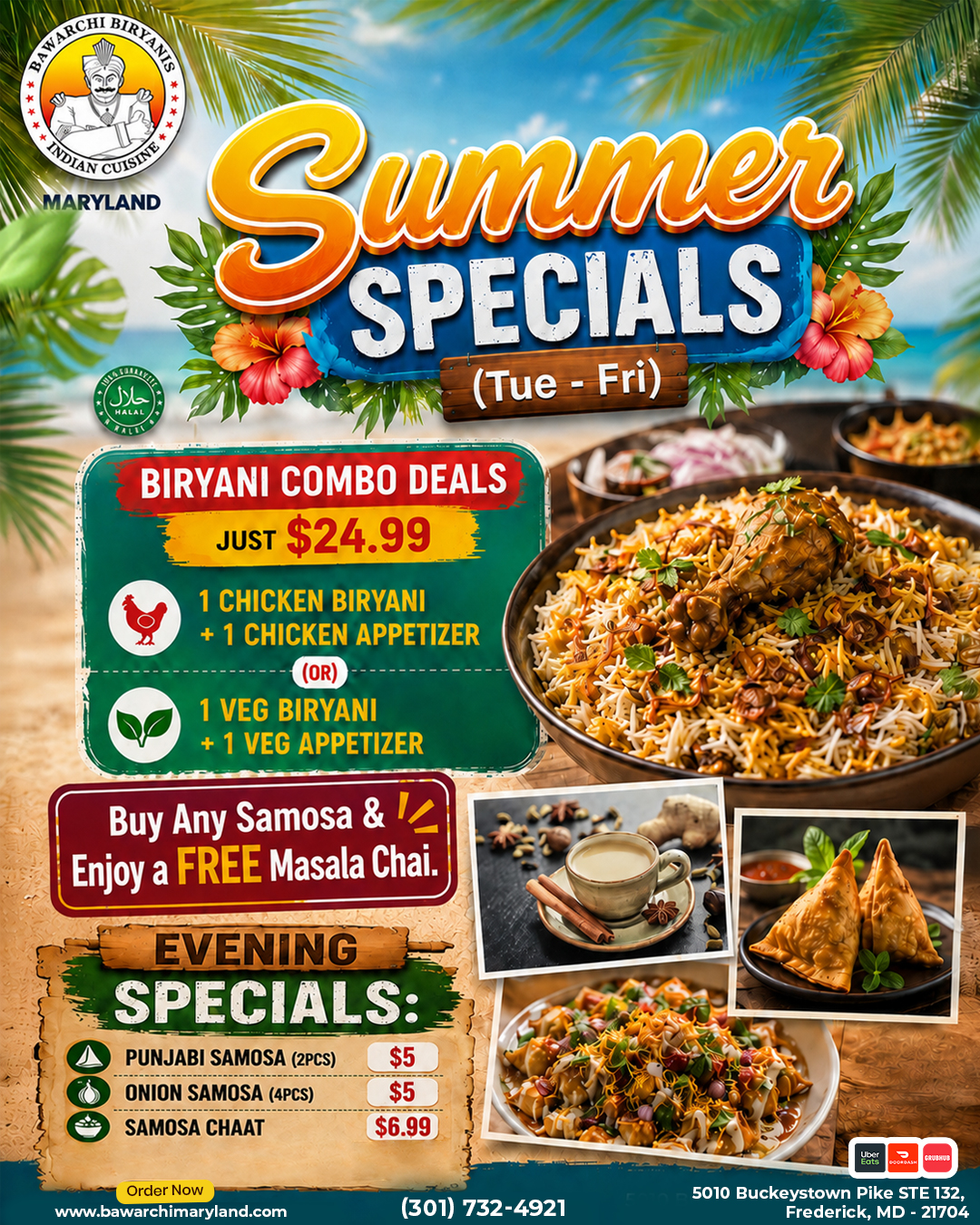 SUMMER SPECIALS (TUE-FRI)
