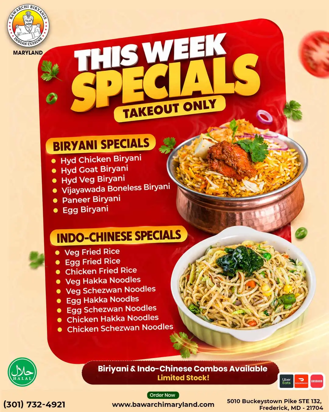 THIS WEEK SPECIALS (TAKEOUT ONLY)