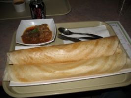 Dosa with Chicken Curry