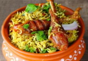 Raju Gari Kodi ( Chicken)  Vepudu Biryani