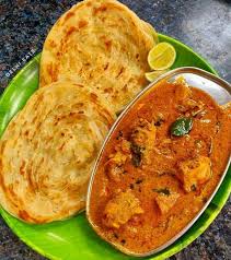 Malabar Parata with Chicken Chettinad Curry