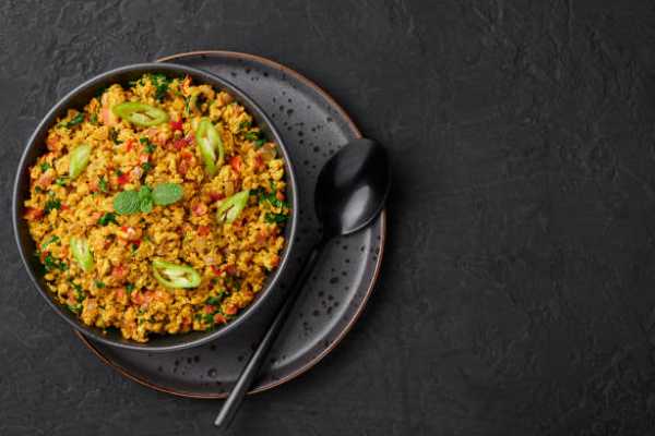 Egg Burji A La Cart with rice