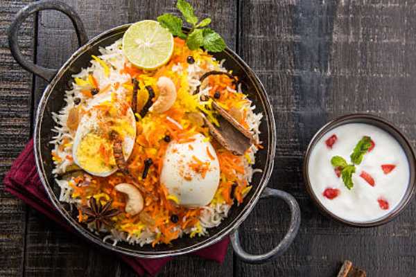 Hyderabadi Egg Dum Biryani