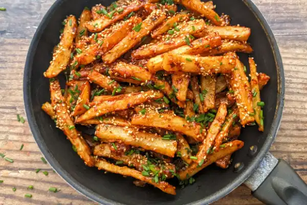 Wok fried Chilly Potatoes 