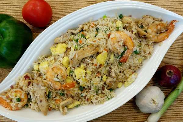 Desi special Mixed Fried Rice ( shrimp , chicken , egg)