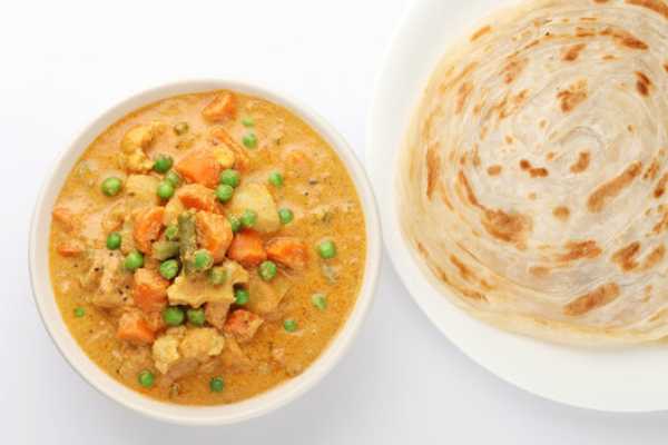 Paratha with Veg Korma