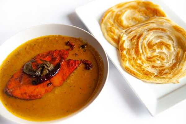 Paratha with Fish curry