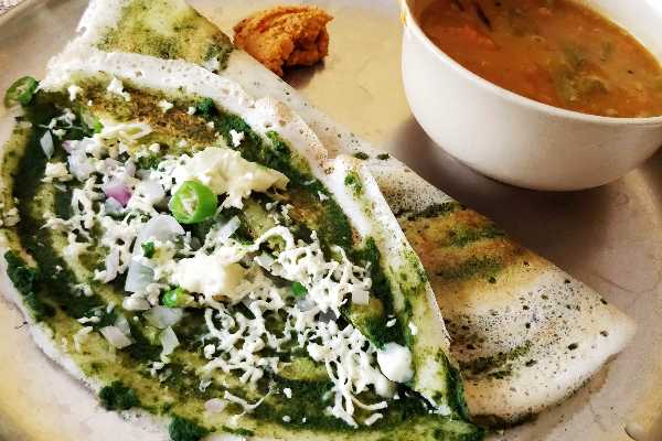 Spinach Paneer Dosa