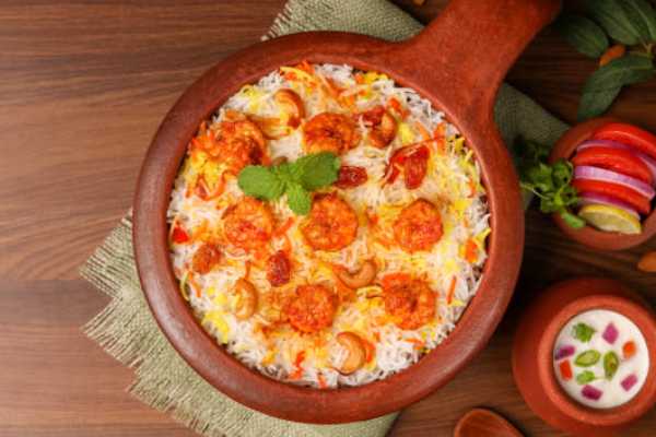 Shrimp Biryani Platter