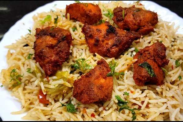 Chicken Fry Pulav (Bone In)