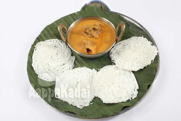 IDIYAPPAM WITH GOAT CURRY 