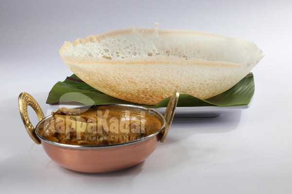 AAPPAM WITH GOAT CURRY 