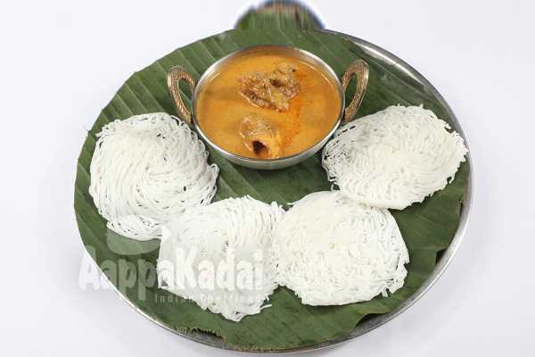 IDIYAPPAM WITH GOAT CURRY 
