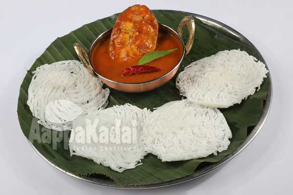 IDIYAPPAM WITH FISH CURRY 