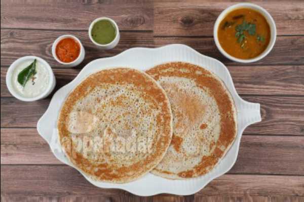 KAL DOSA WITH CHUTNEYS & SAMBAR 