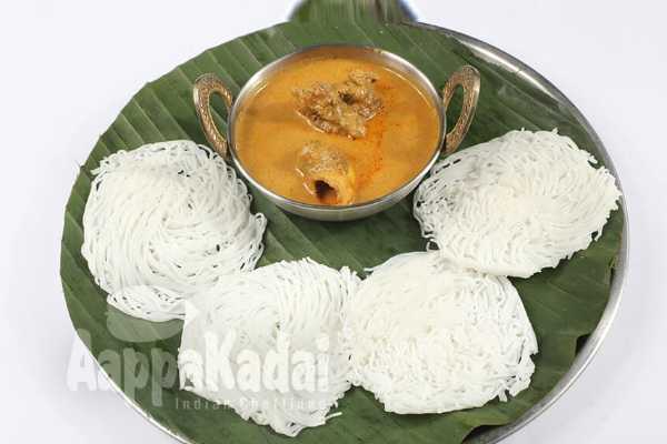 IDIYAPPAM WITH GOAT CURRY 