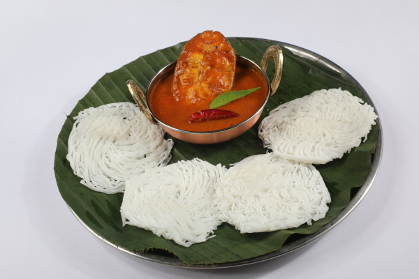 IDIYAPPAM WITH FISH CURRY 