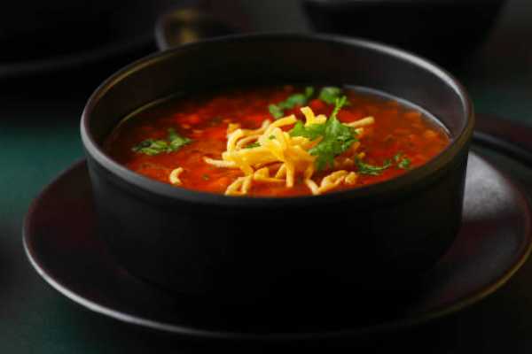 Manchow soup( vegetable- chicken)