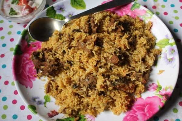 Talappakatti goat biriyani 