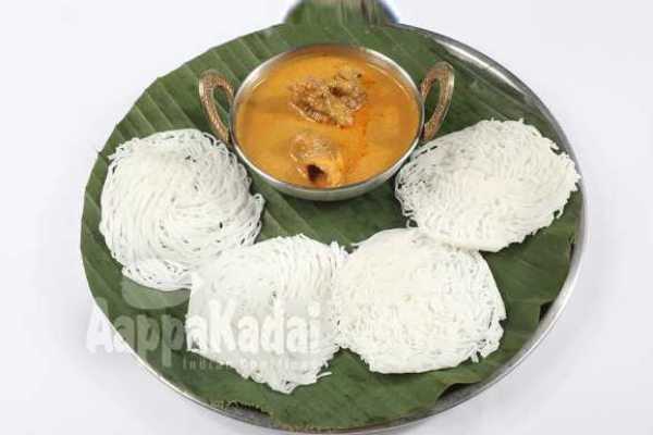 IDIYAPPAM WITH GOAT CURRY 