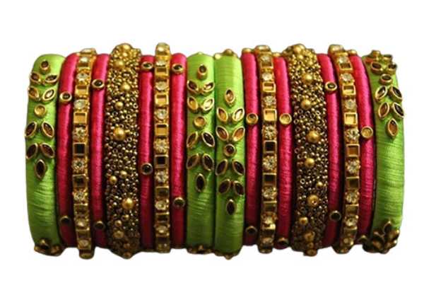 Red and Green Combo Bangles