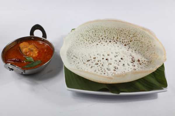 AAPPAM WITH FISH CURRY