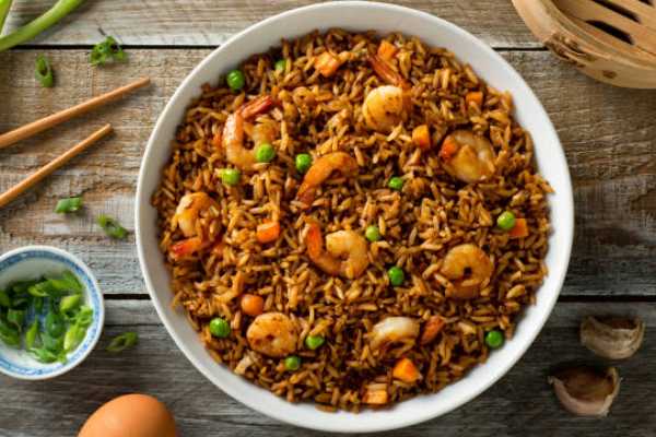 Schezwan Shrimp Fried Rice