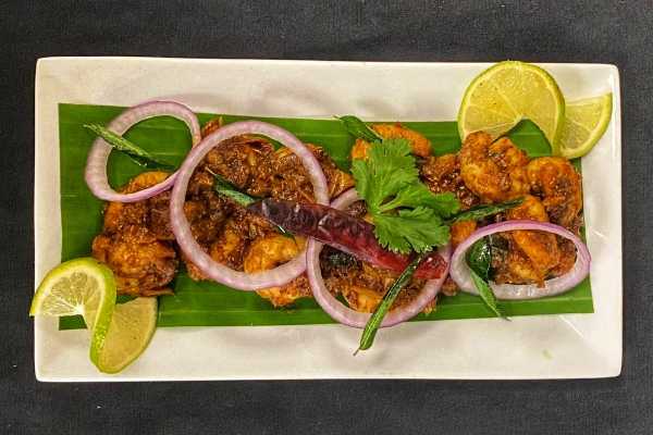 Ugadi Shrimp Pepper Roast