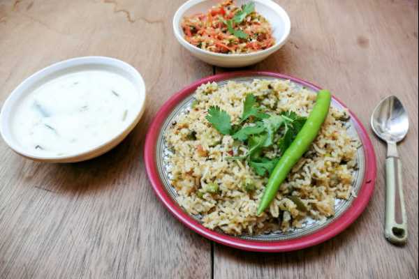 Green Mirchi Paneer Pulav