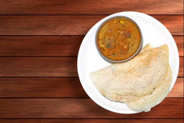 Dosa With Chicken Curry  MN