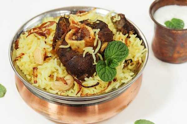 Goat Tawa Fry Biryani( Bone In)