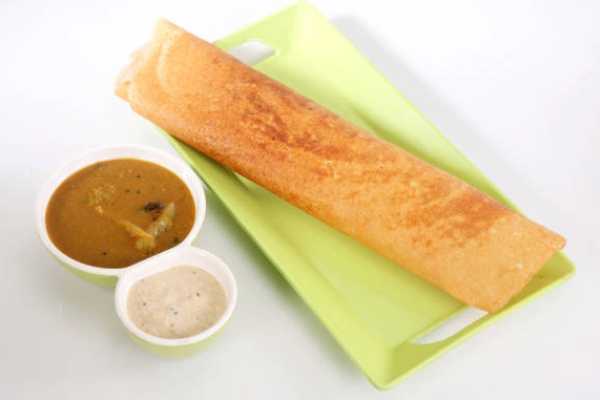 plain dosa with paneer curry