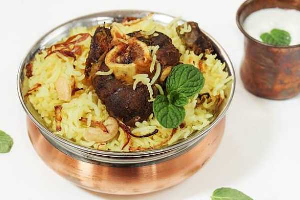 Goat Tawa Fry Biryani( Bone In)