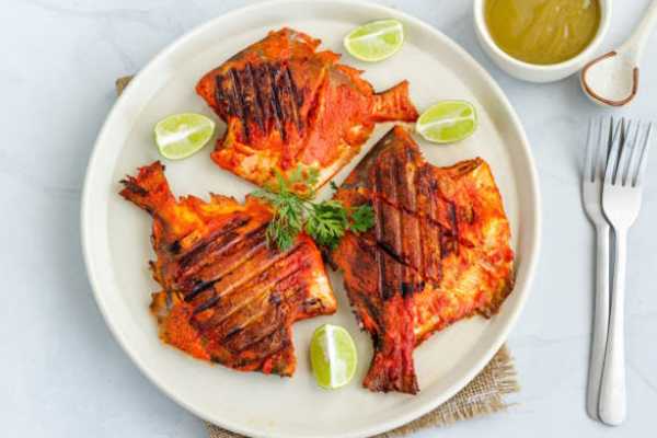 Pomfret Tandoori Fish (1 Whole Pc Bone In)