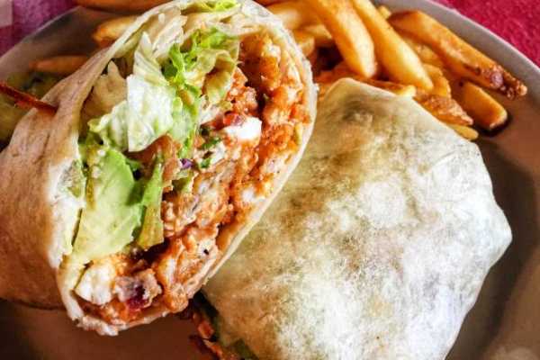 Crispy Buffalo Chicken Wrap & Fries