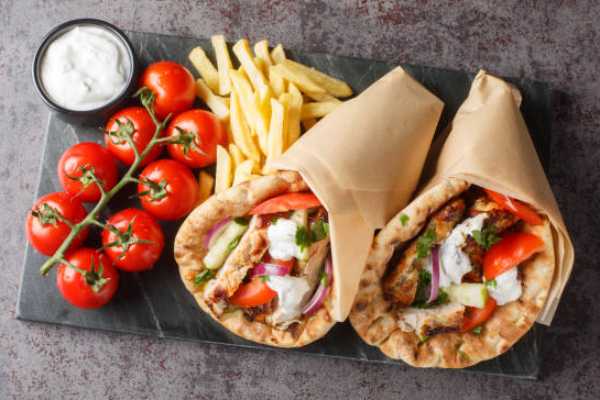Grilled Chicken Wrap & Fries