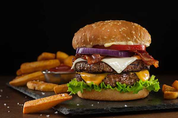 Guacamole Bacon Cheese Burger & Fries