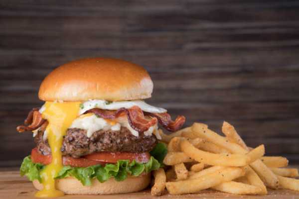 Egg Elevated Cheese Burger & French Fries