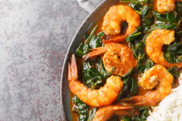 Shrimp Saag-Wala